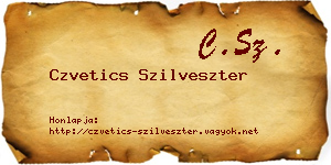 Czvetics Szilveszter névjegykártya