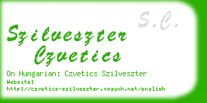 szilveszter czvetics business card
